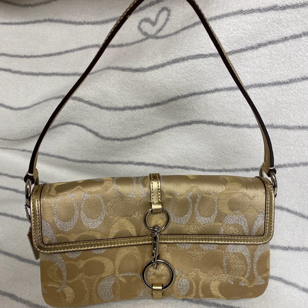 Coach Madison Lurex Flap Bag